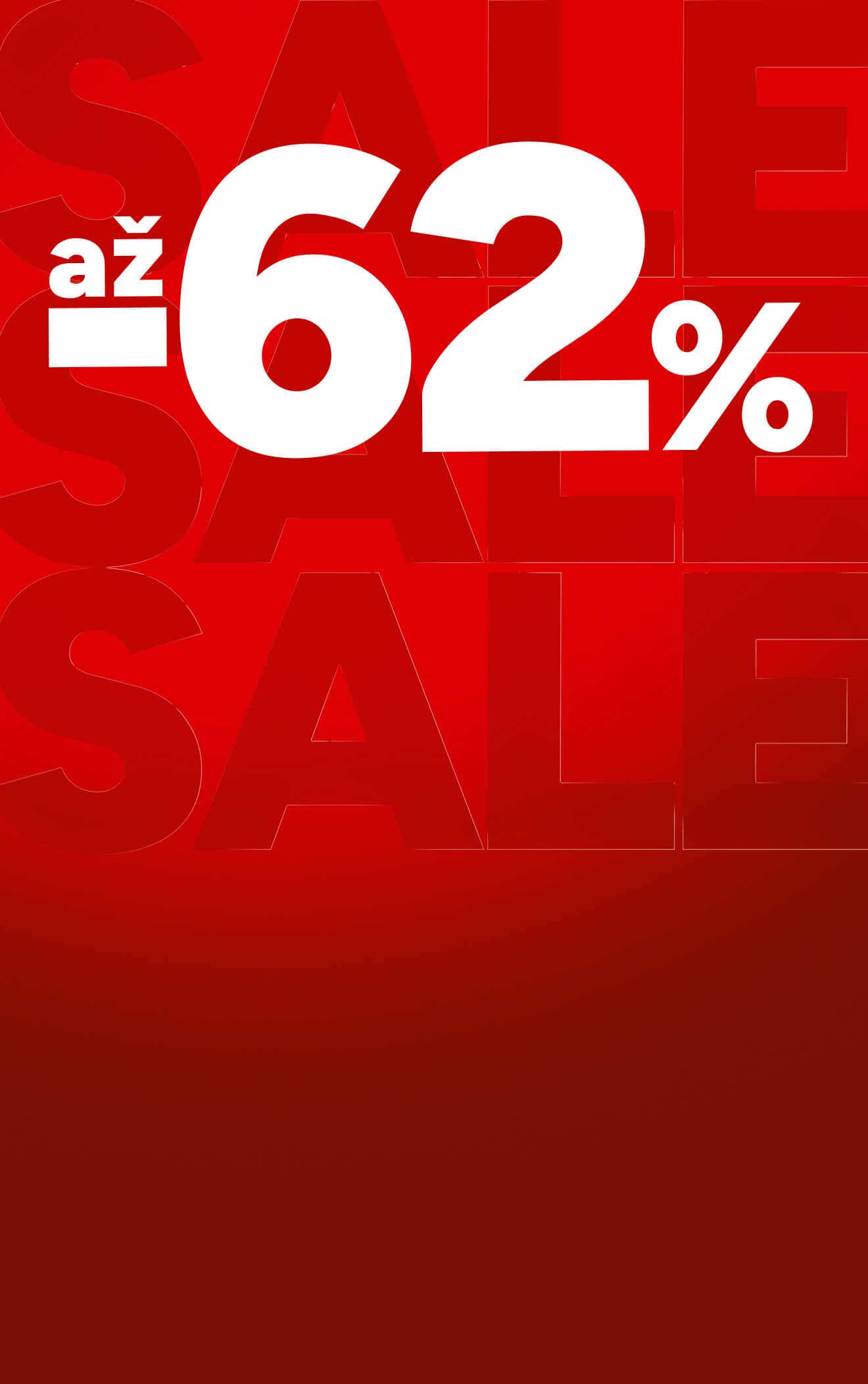 Slevy až 62 %