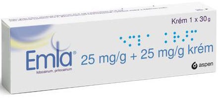 Emla 25 mg/g + 25 mg/g krém 1 x 30 g