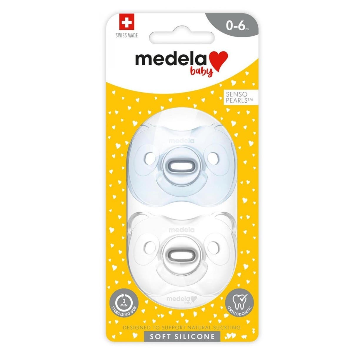 Medela Baby měkký celosilikonový dudlík Boy 0-6m 2 ks