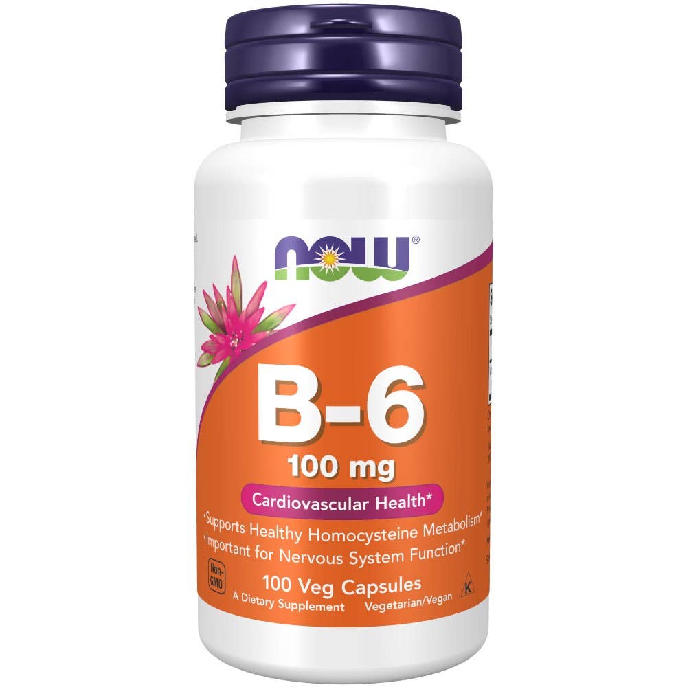 Now® Foods NOW Vitamin B6 Pyridoxin, 100 mg, 100 kapslí Obrázek