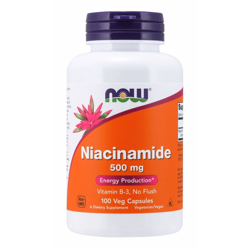 Now® Foods NOW Vitamin B3 Nikotinamid (niacinamid), 500 mg, 100 kapslí Obrázek