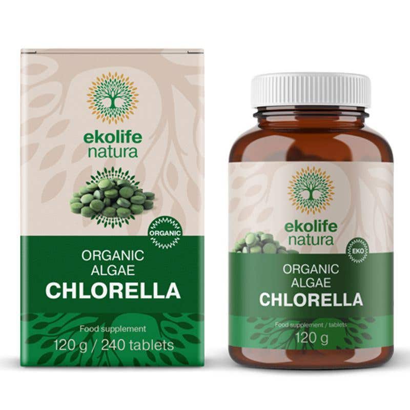 Ekolife Natura - Algae Chlorella Organic 240 tablet (Bio řasa chlorella) Obrázek