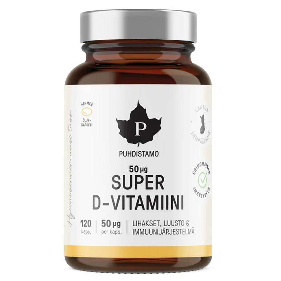 Puhdistamo Super Vitamin D 2000 IU 120 kapslí