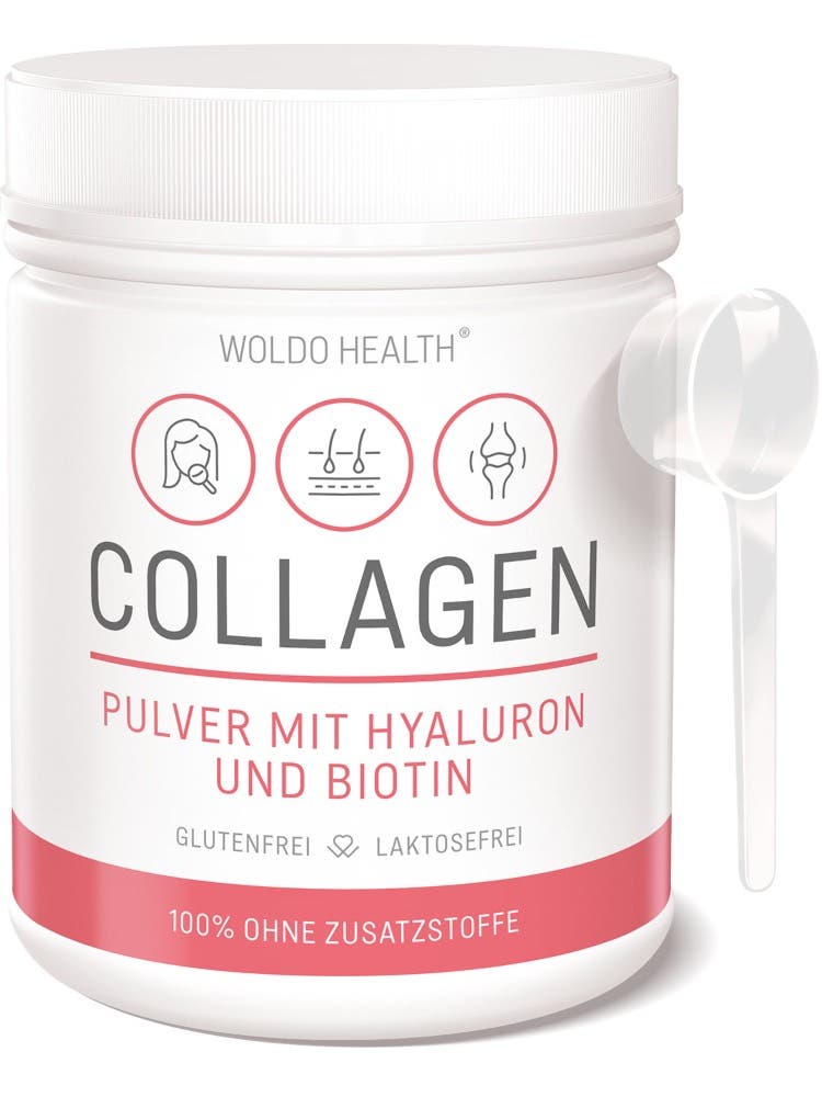 WoldoHealth Kolagen s kyselinou hyaluronovou a biotinem 500 g