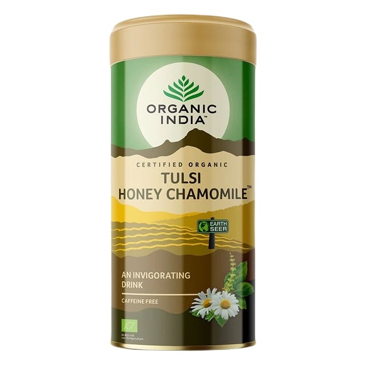 Organic India Tulsi Med + Heřmánek BIO, 100g plech