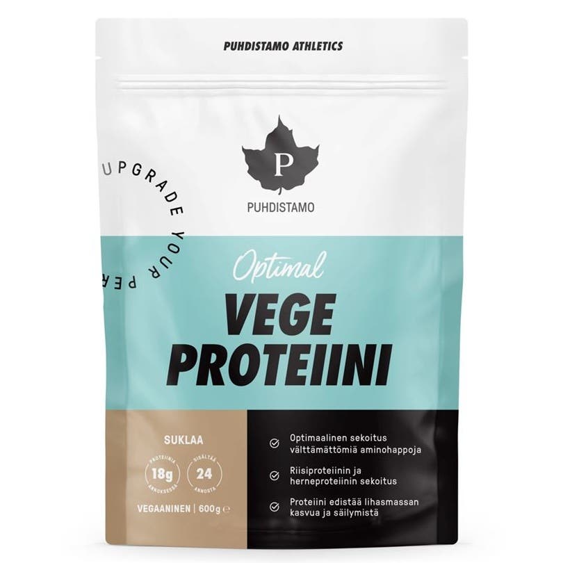 Puhdistamo Optimal Vegan Protein veganský protein v prášku příchuť Chocolate 600 g