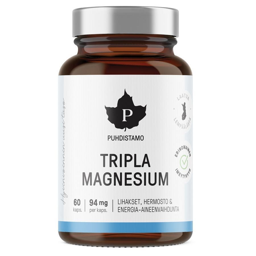 Puhdistamo Triple Magnesium 60 kapslí koupíte na Vitalpoint.cz