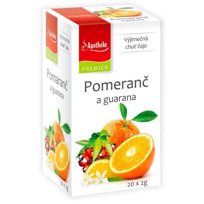 Apotheke Čaj Pomeranč a guarana 20 nálevových sáčků