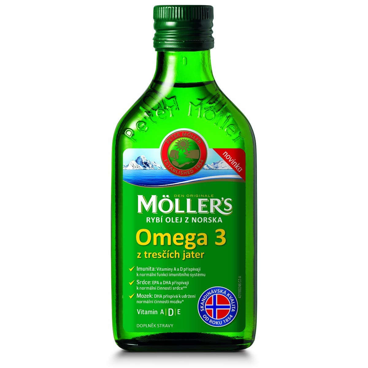 Möller`s rybí olej Omega 3 z tresčích jater s ovocnou příchutí 250 ml koupíte na Vitalpoint.cz