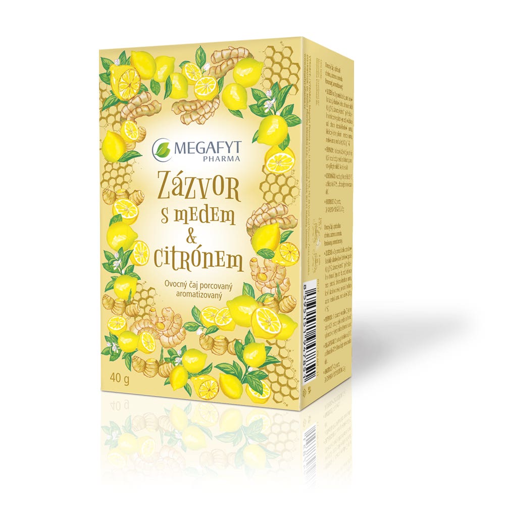 Megafyt Zázvor s medem a citrónem 20 nálevových sáčků