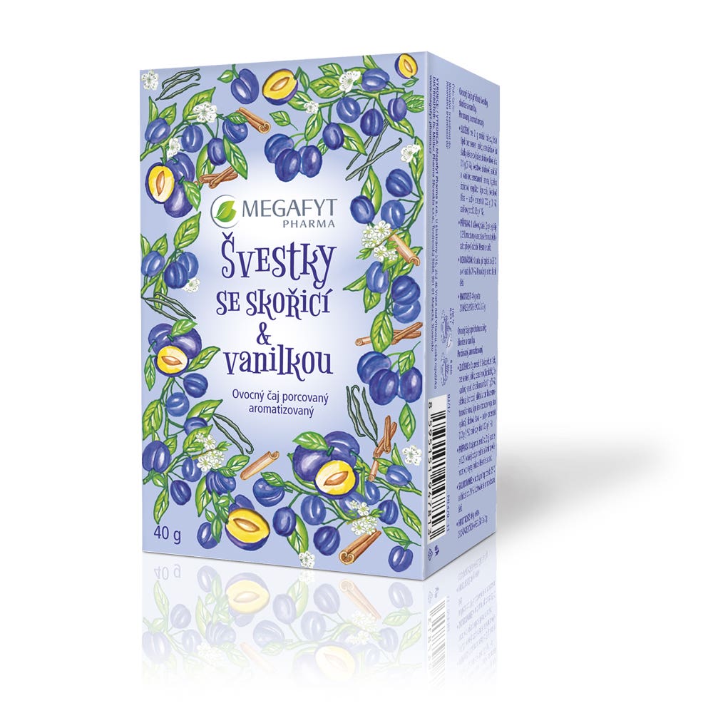 Megafyt Švestky se skořicí a vanilkou 20 nálevových sáčků