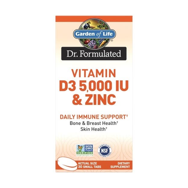 Garden of Life Dr. Formulated Vitamin D3 5000 IU + Zinek 30 tablet