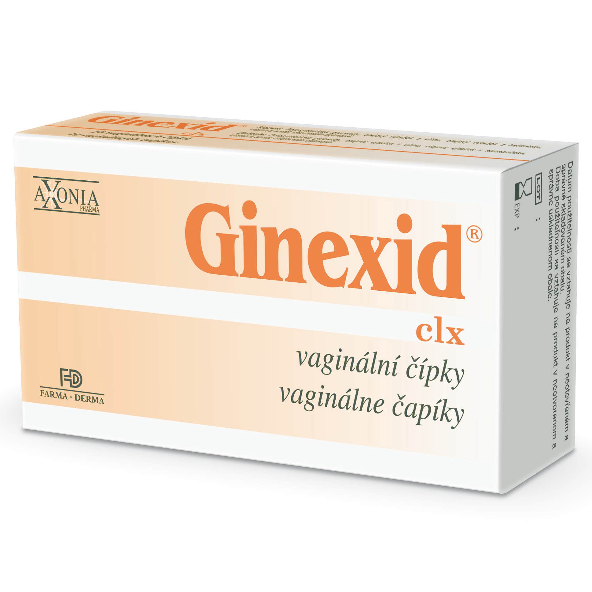 Ginexid Vaginální čípky 10x2g
