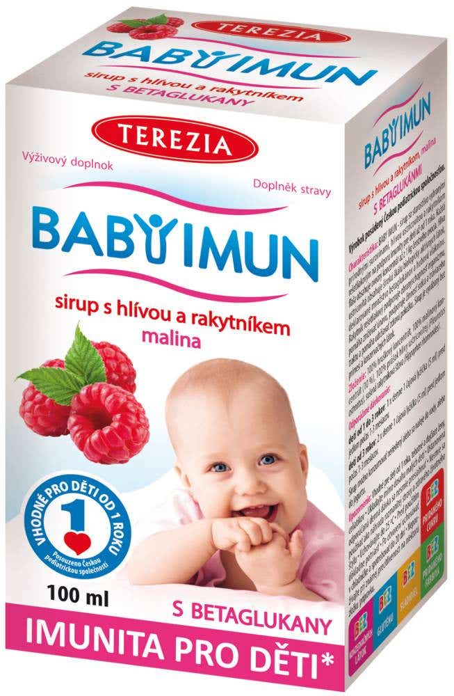 Terezia Baby Imun sirup s hlívou a rakytníkem malina 100 ml
