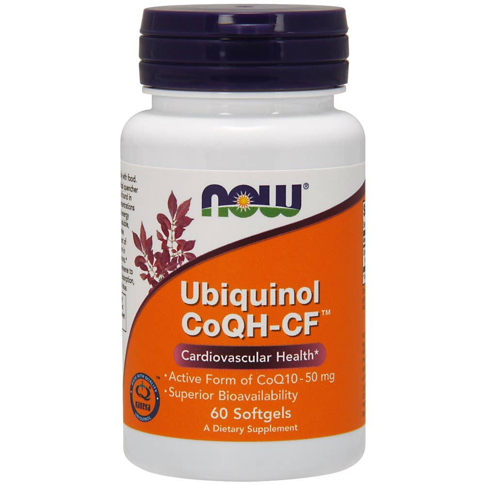 Now Ubiquinol CoQH-CF Kaneka 50 mg 60 softgel kapslí