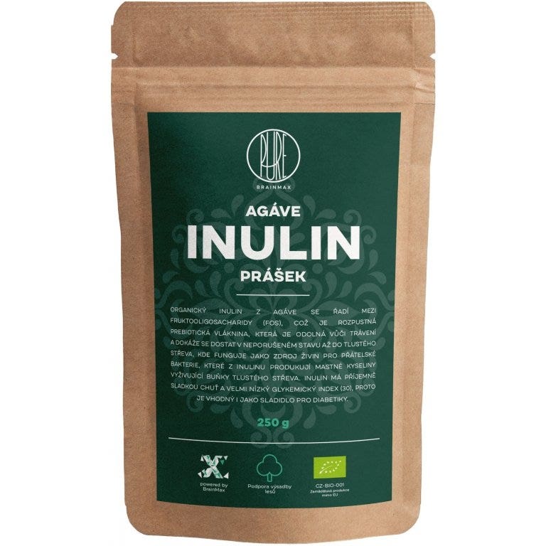 BrainMax Pure Agáve Inulin BIO, 250 g Obrázek