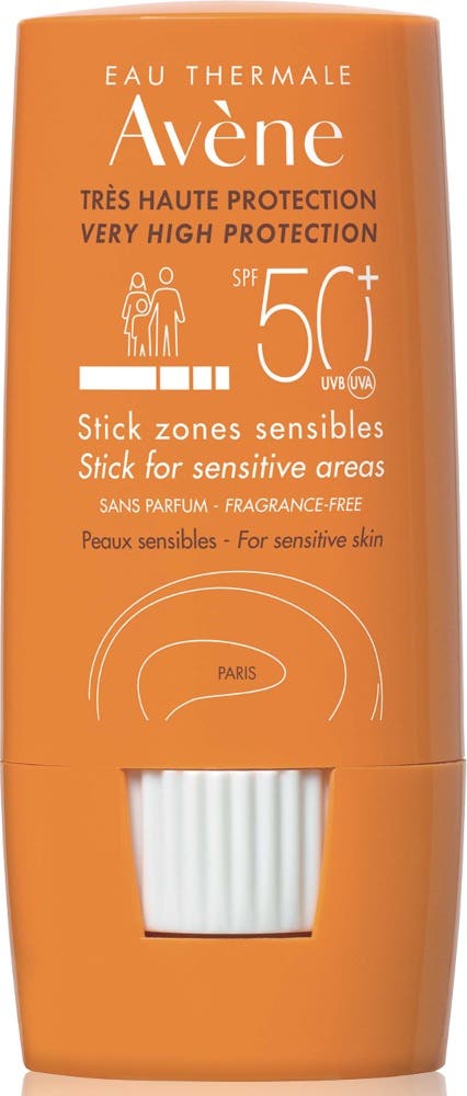 Avene Sun Tyčinka na citlivá místa SPF 50+  pro citlivou pleť 8 g
