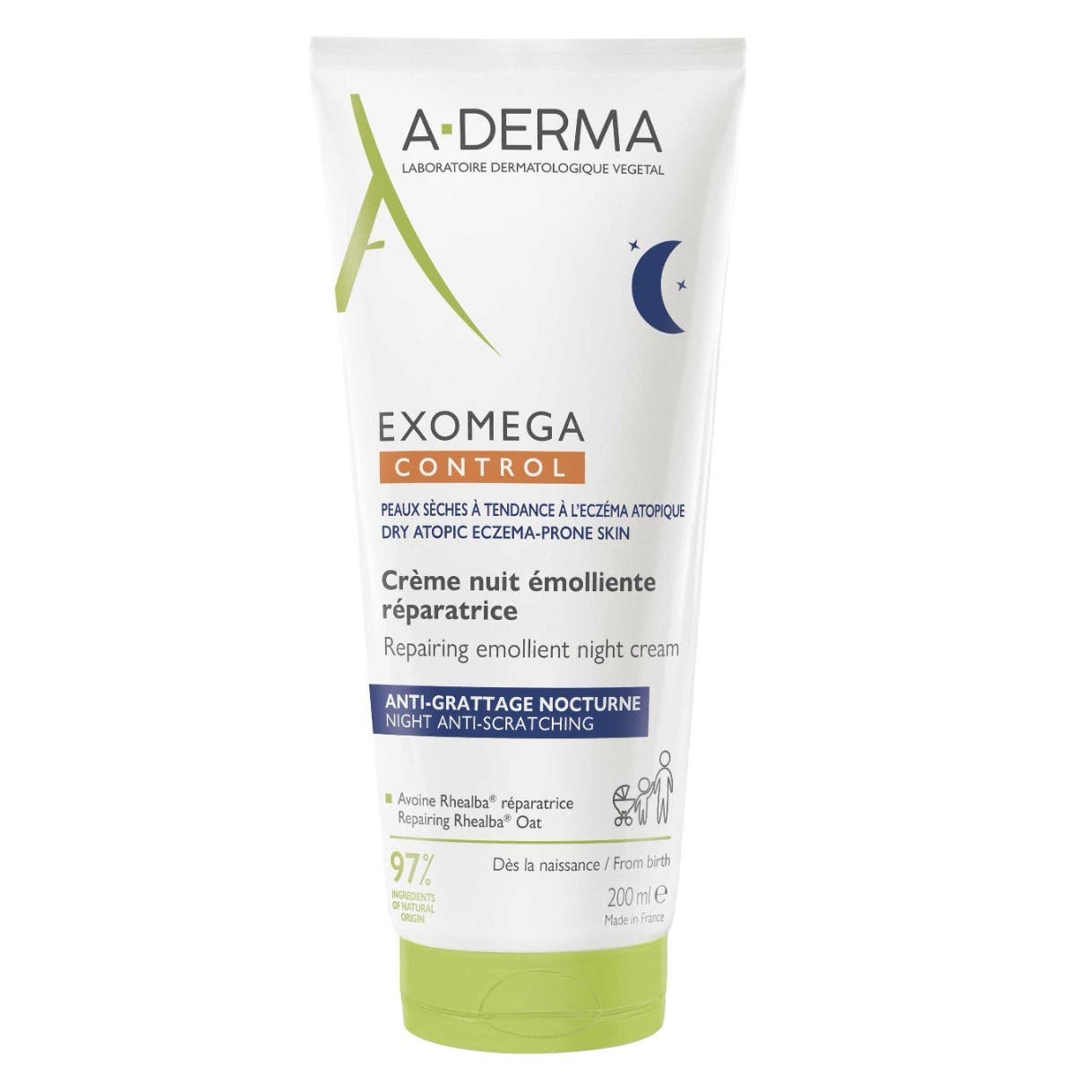 A-Derma Exomega Control Regenerační emolienční noční krém 200 ml