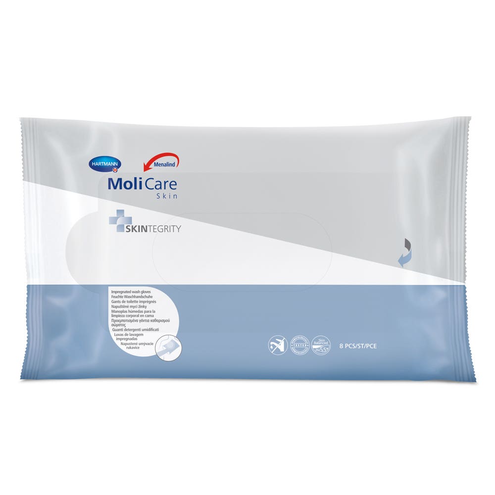 MoliCare skin Napuštěné mycí žínky 8 ks