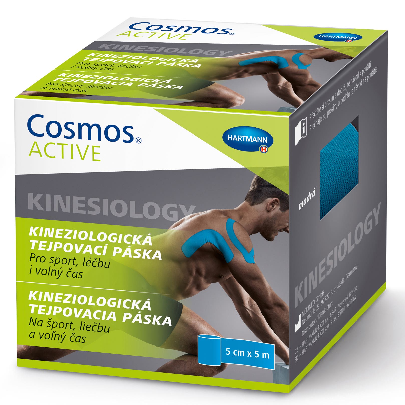 Cosmos Active kineziologická tejpovací páska modrá 5 cm x 5 m