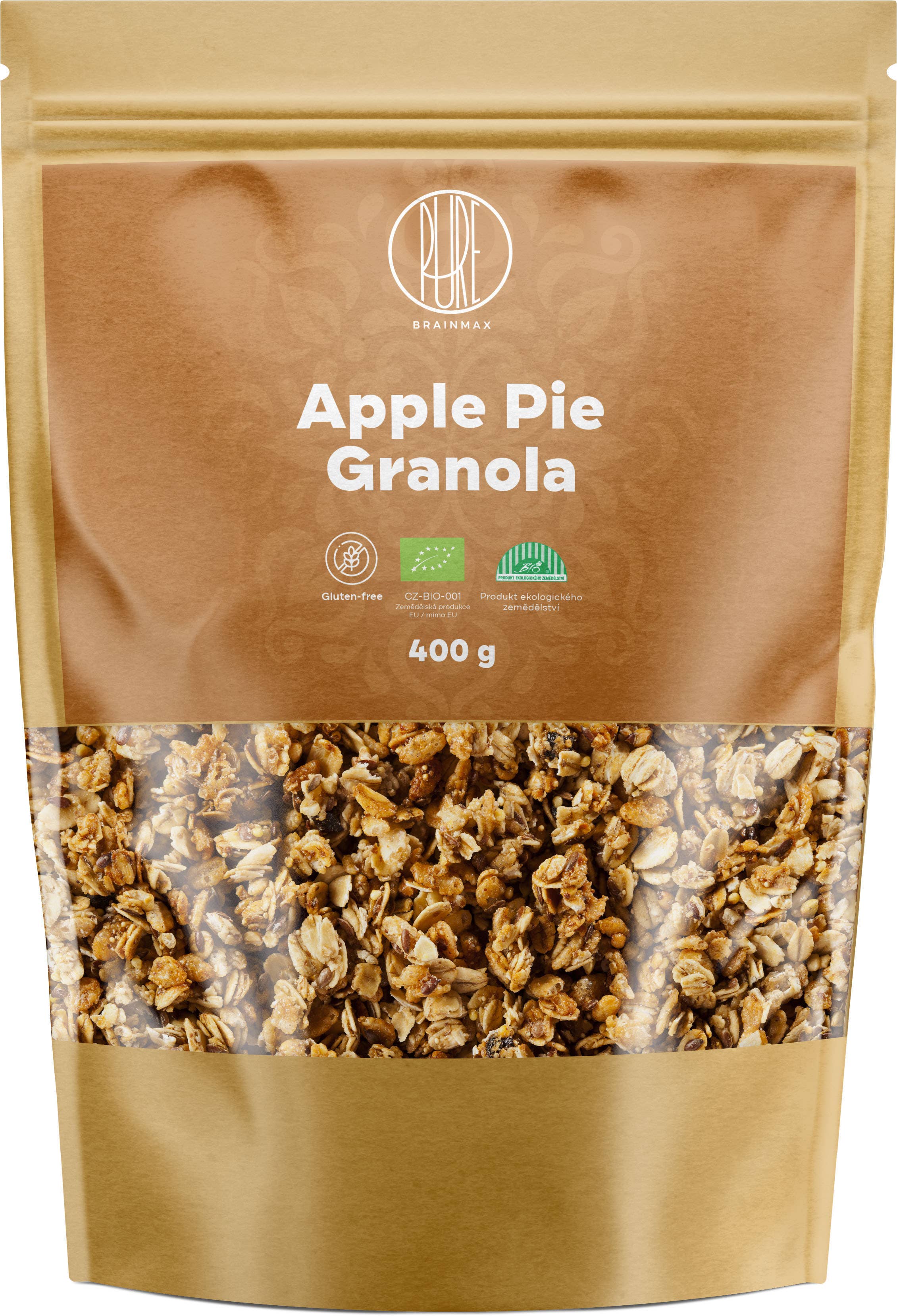 BrainMax Pure Granola - Apple pie, javorový sirup a jablko BIO 400 g