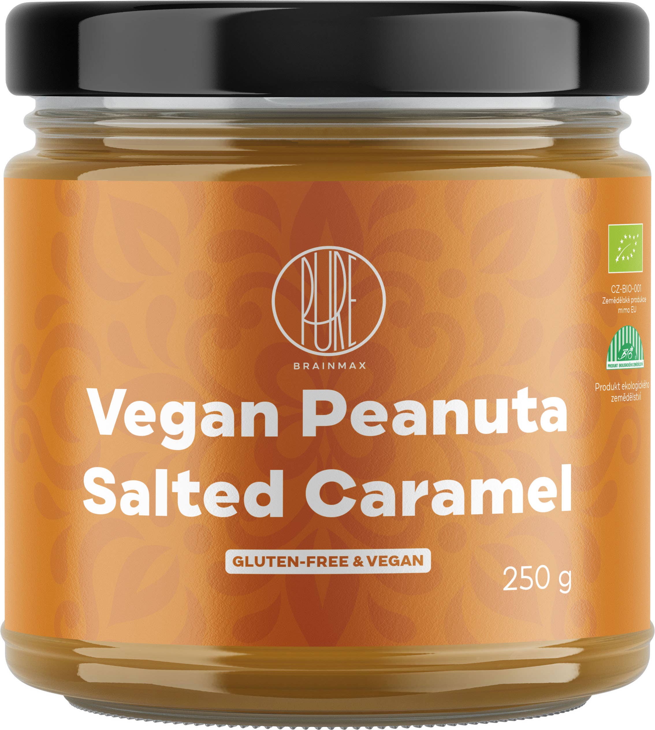 BrainMax Pure Vegan Peanuta, Arašídový krém se slaným karamelem BIO, 250 g Obrázek