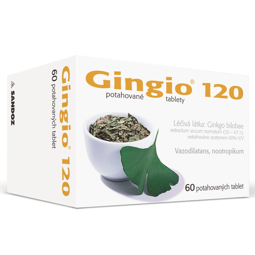 Gingio 120 mg potahované tablety, 60 tablet