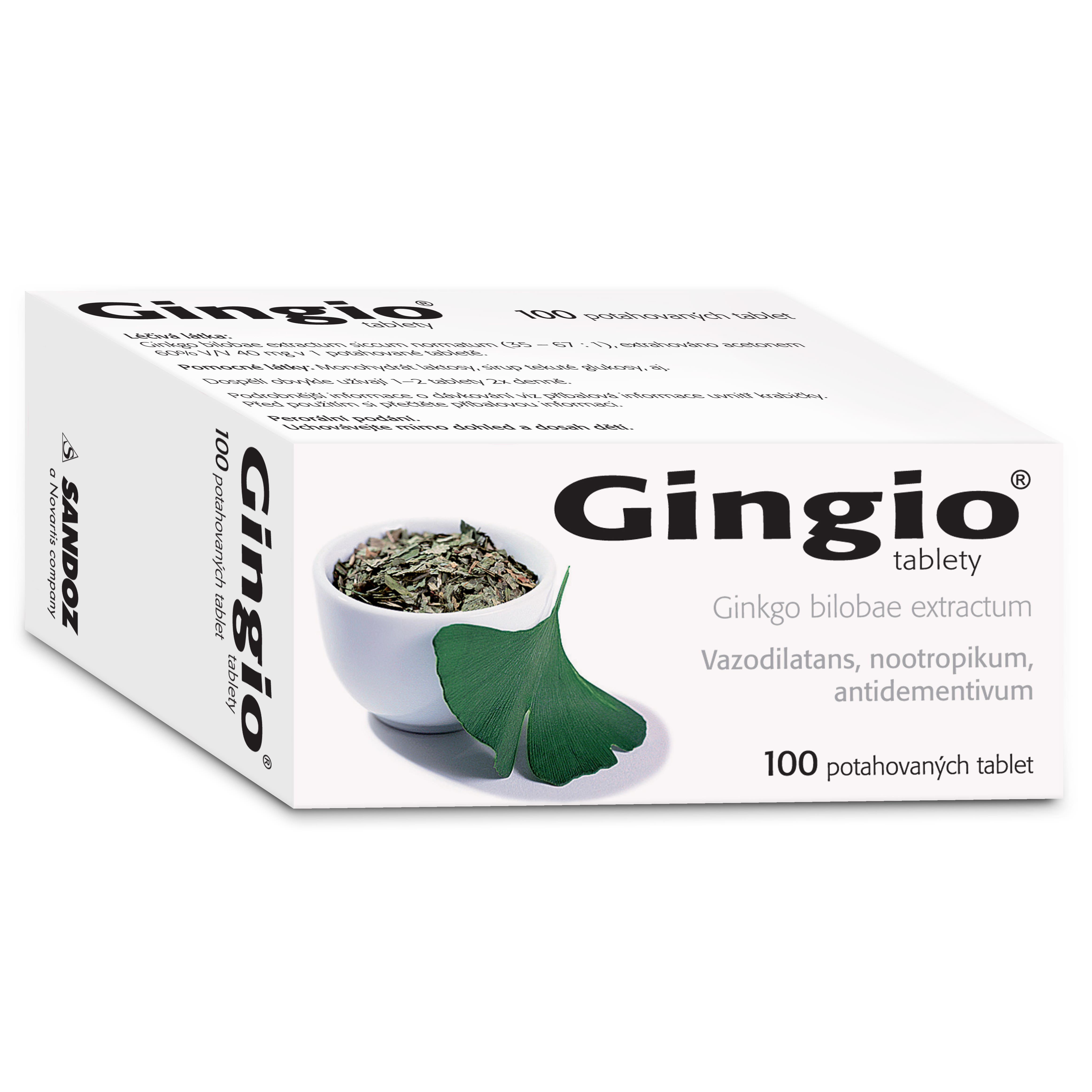 Gingio tablety 40 mg potahované tablety, 100 tablet