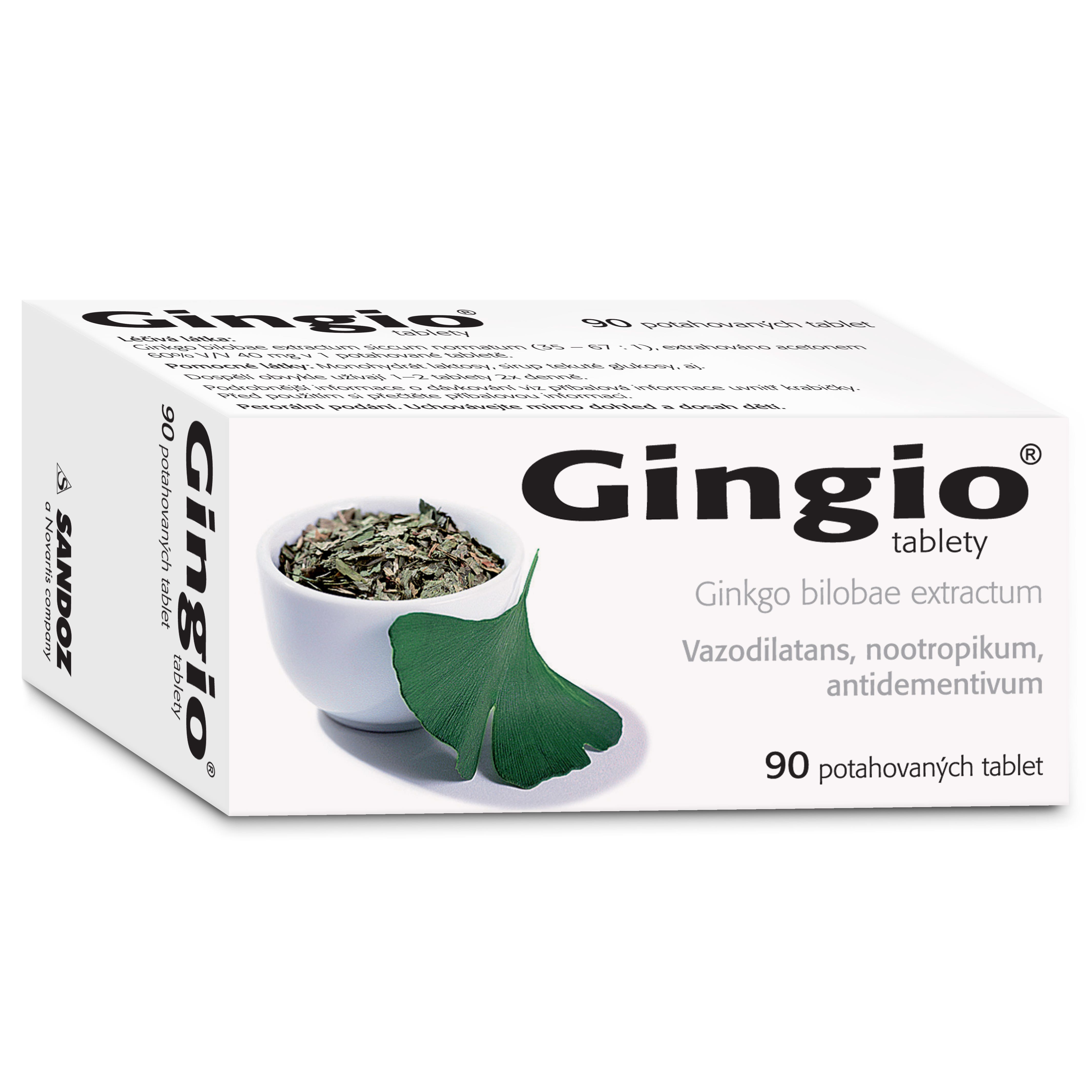 Gingio tablety 40 mg potahované tablety, 90 tablet