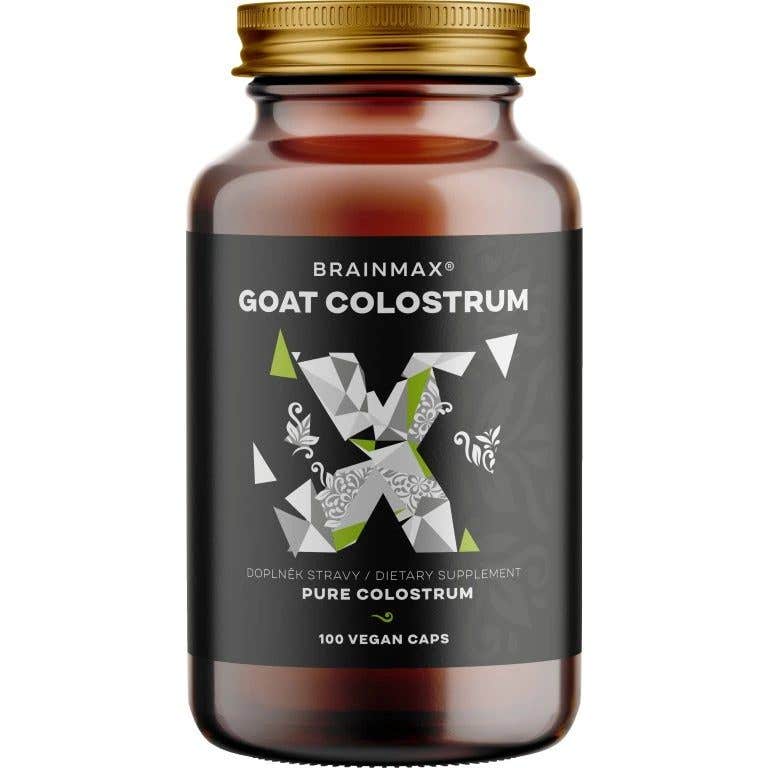 BrainMax Goat Colostrum, kozí kolostrum 250 mg, 100 rostlinných kapslí