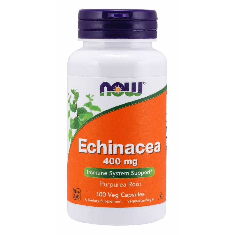 Now® Foods NOW Echinacea (Třapatka), 400 mg, 100 rostlinných kapslí Obrázek