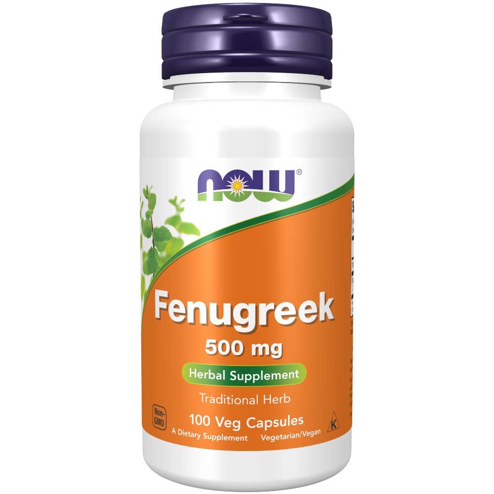 Now® Foods NOW Fenugreek (Pískavice řecké seno) extrakt, 500 mg, 100 rostlinných kapslí Obrázek
