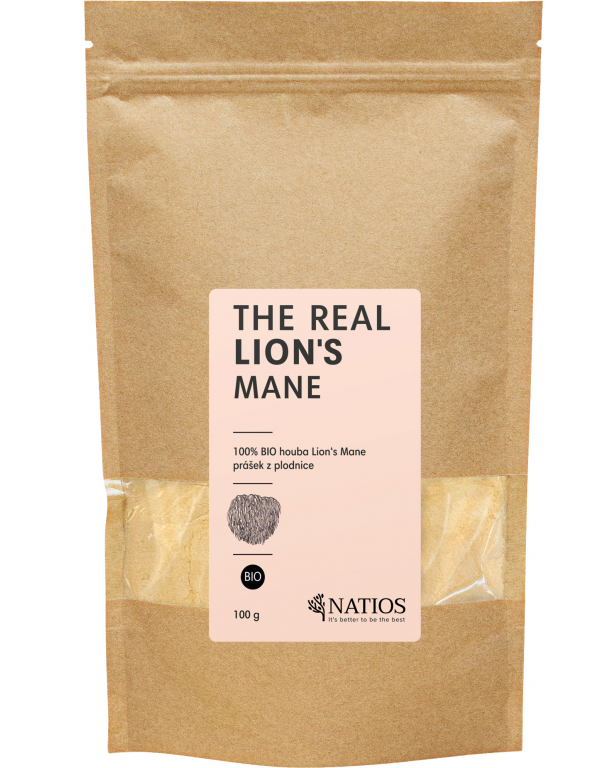 Natios Houba Lion's Mane Mletá – Korálovec ježatý BIO 100 g 