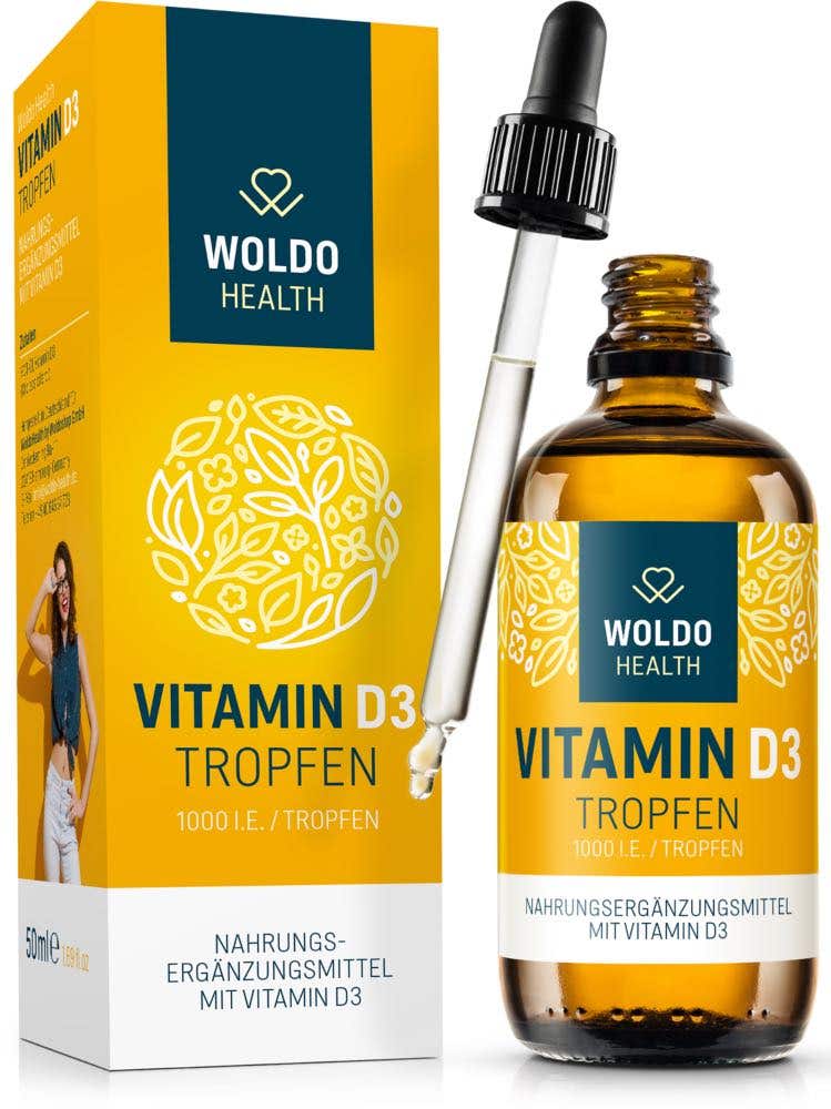 WoldoHealth Vitamin D3 Kapky 1000 IU 50 ml