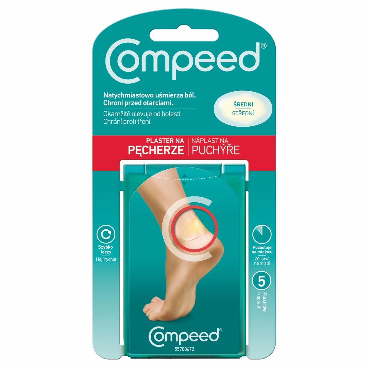 Compeed Náplast na puchýř střední 10ks
