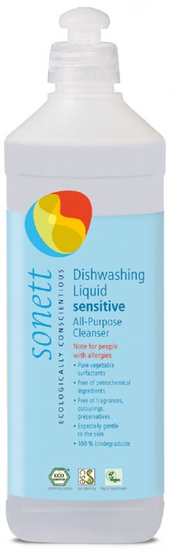 SONETT Tekutý prostředek na nádobí a univerzální čistič - SENSITIVE 500 ML Obrázek