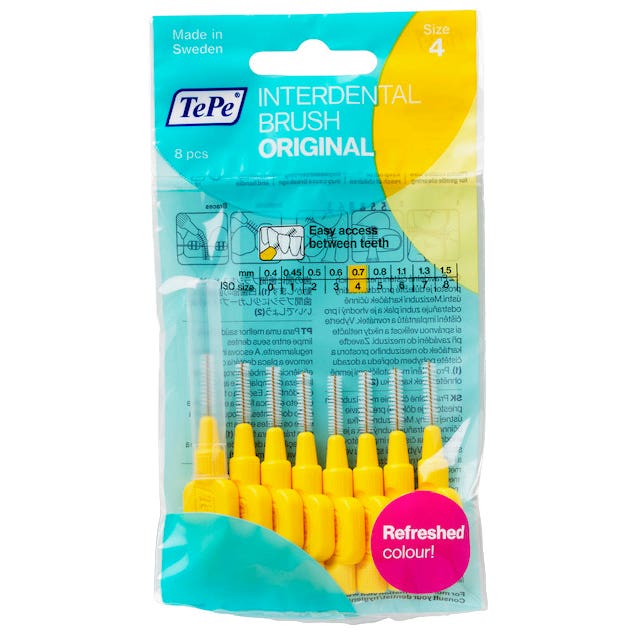 TePe Original mezizubní kartáčky 0,7 mm žluté, 8 ks