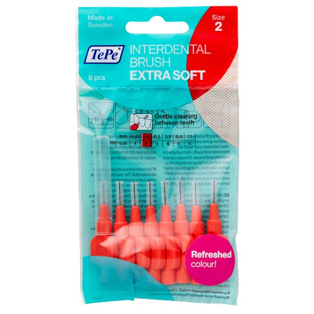 TePe Extra soft mezizubní kartáčky 0,5 mm světle červené, 8 ks