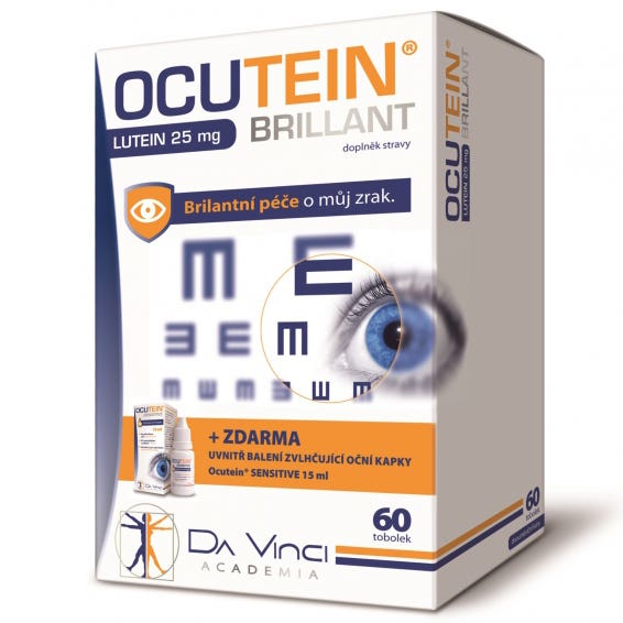 Ocutein Brillant Lutein 25mgDaVinci 60tob.+kapky koupíte na Vitalpoint.cz