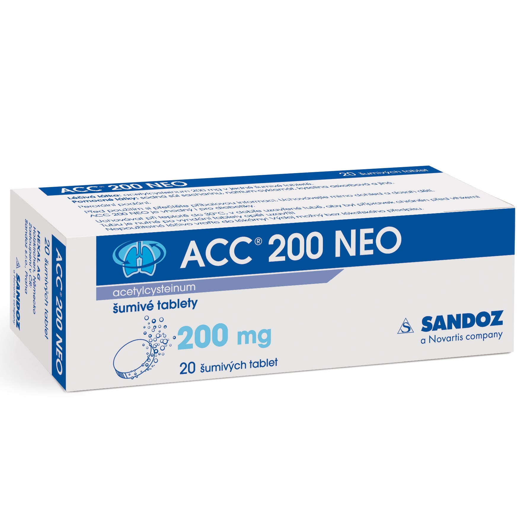 ACC 200 NEO 200 mg šumivé tablety, 20 tablet