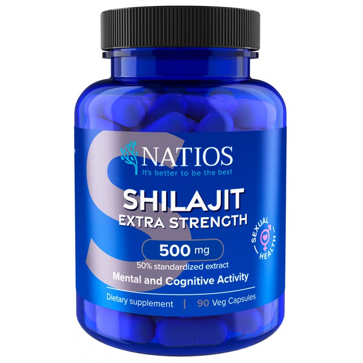 NATIOS Shilajit Extra Strength 500 mg 90 kapslí koupíte na Vitalpoint.cz
