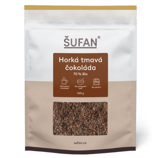 Šufan Horká tmavá čokoláda 70% 500 g