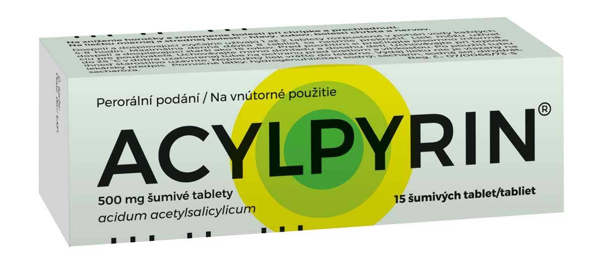 Acylpyrin 500mg 15 šumivých tablet