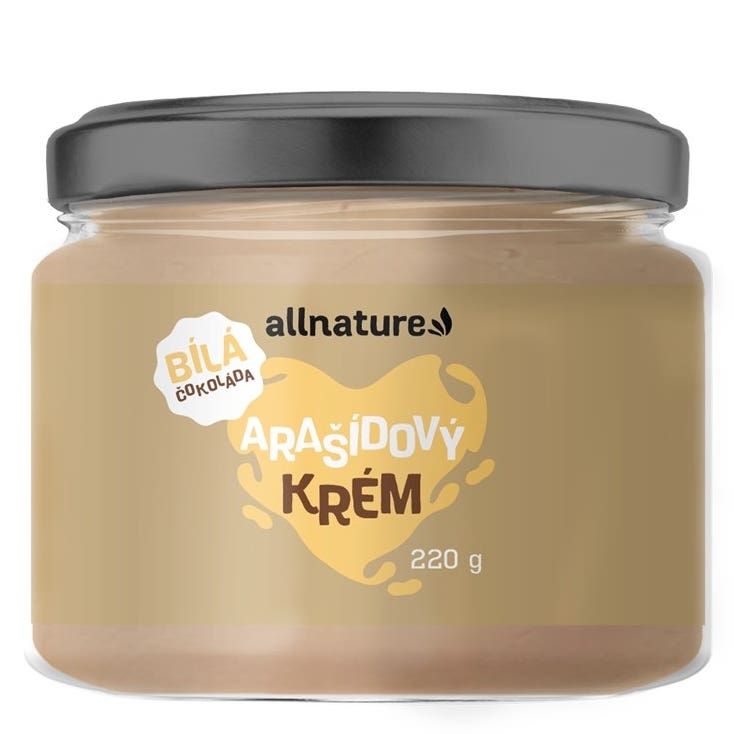 Allnature Arašídový krém s bílou čokoládou 220 g
