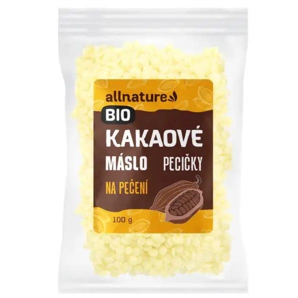 Allnature Kakaové máslo BIO 100 g Obrázek