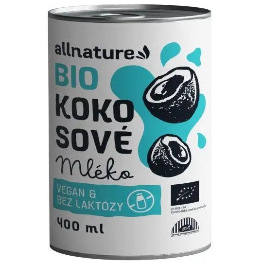 Allnature Kokosové mléko BIO 400 ml Obrázek