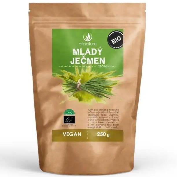 Allnature Mladý ječmen prášek BIO 250 g Obrázek