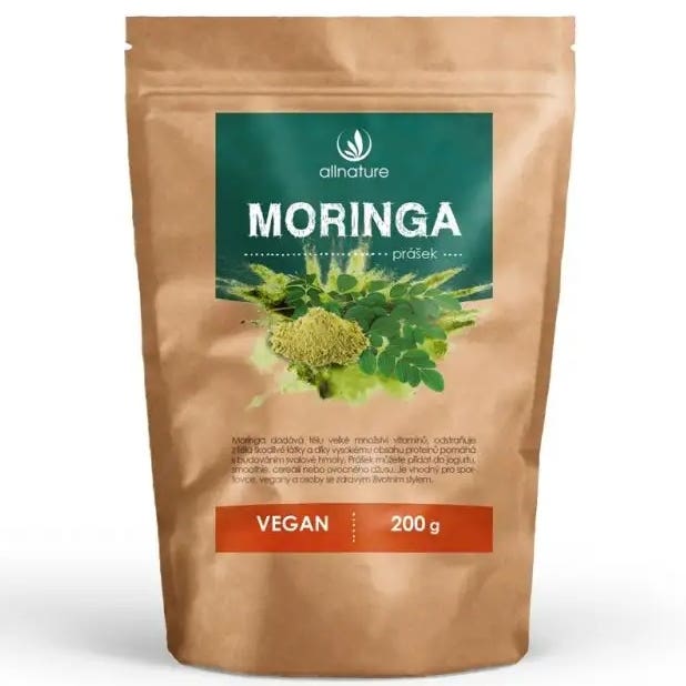 Allnature Moringa prášek RAW 200 g Obrázek