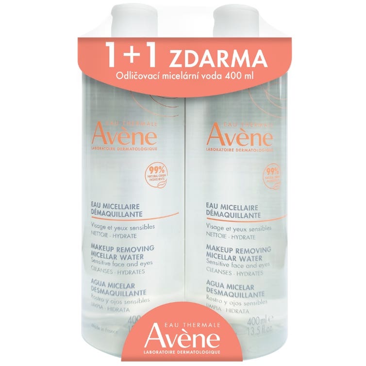 Avene Micelární voda pro všechny typy pleti DUO 2 x 400 ml Obrázek