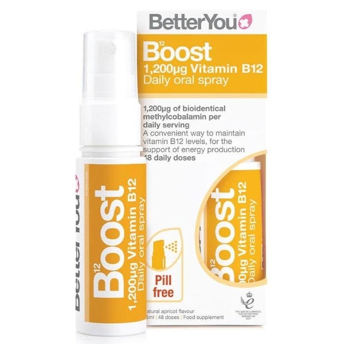 BetterYou Vitamin B12 ve spreji s meruňkovou příchutí 25 ml